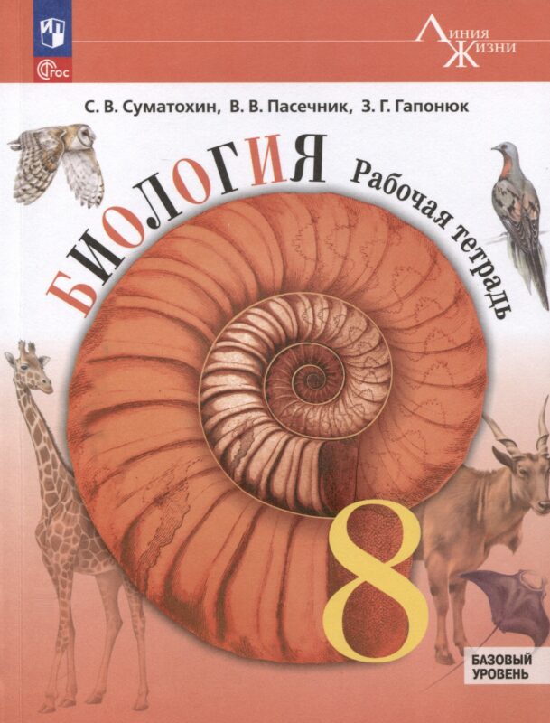 Биология. 8 класс. Рабочая тетрадь. Базовый уровень