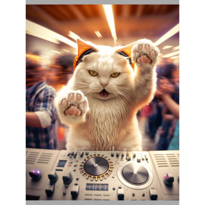 Тетрадь в клетку Listoff, "Пушистый диджей", А4, 96 листов