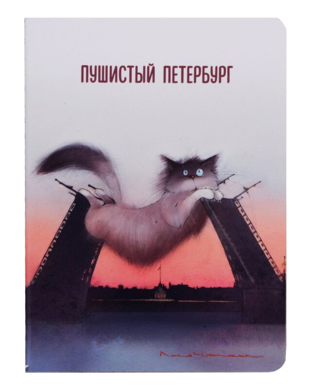 Записная книжка А6 32л кл. СПб "Кот Жорик в неловкой ситуации" сшивка