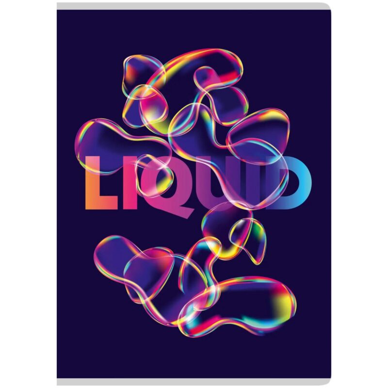 Тетрадь в клетку Listoff, Liquid, А4, 96 листов