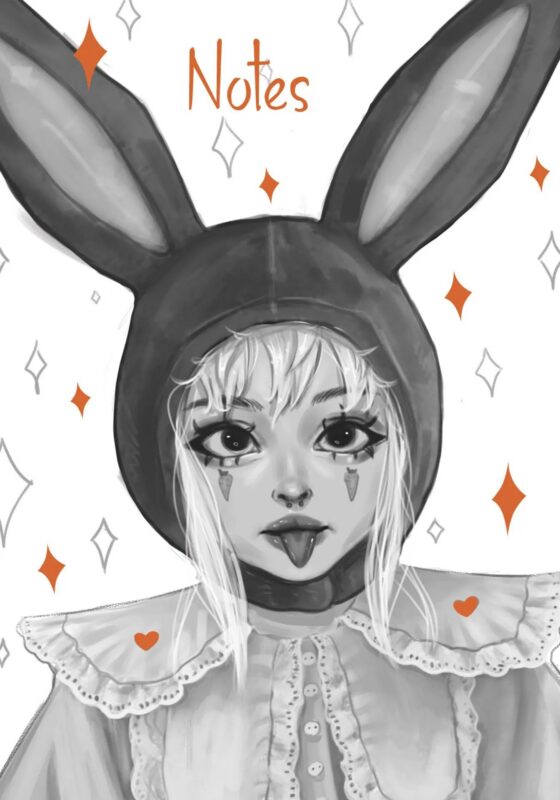 Книга для записей А5 80л "Зайка (Эксклюзив)" 7БЦ, пантонн.печать, мат.ламинация, офсет