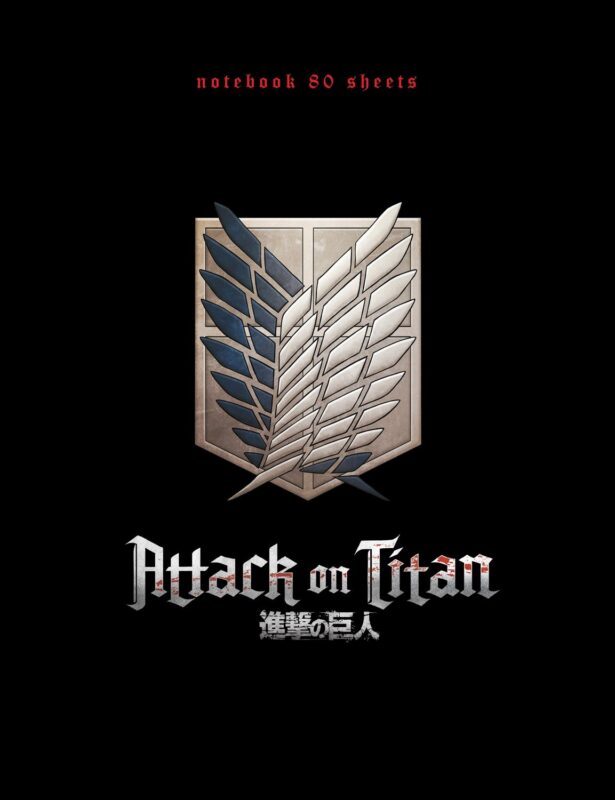 Книга для записей А5 80 листов, клетка, "Атака Титанов"