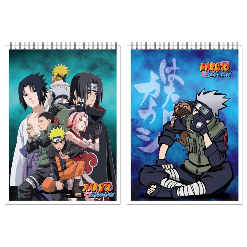 Блокнот А5 60 листов, клетка, "Naruto" гребень, в ассортименте