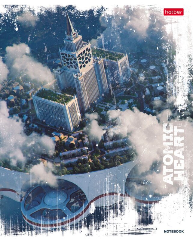 Тетрадь в клетку Hatber, "Atomic Heart 5", 96 листов, в ассортименте