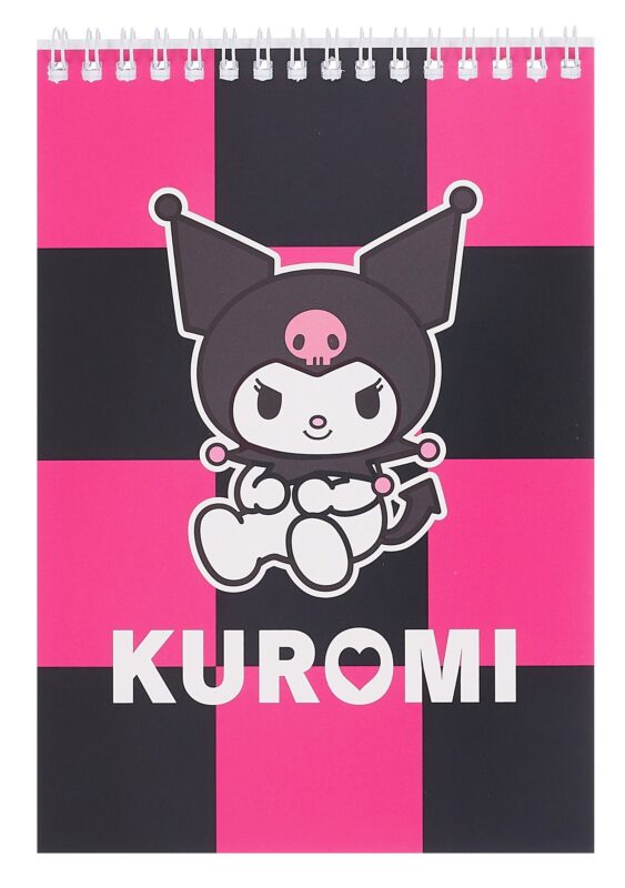 Блокнот А5 60 листов, клетка, "Kuromi-3" гребень