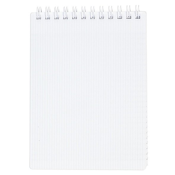 Блокнот А6 80л кл. "VELVET" белый, пласт.обл, спираль