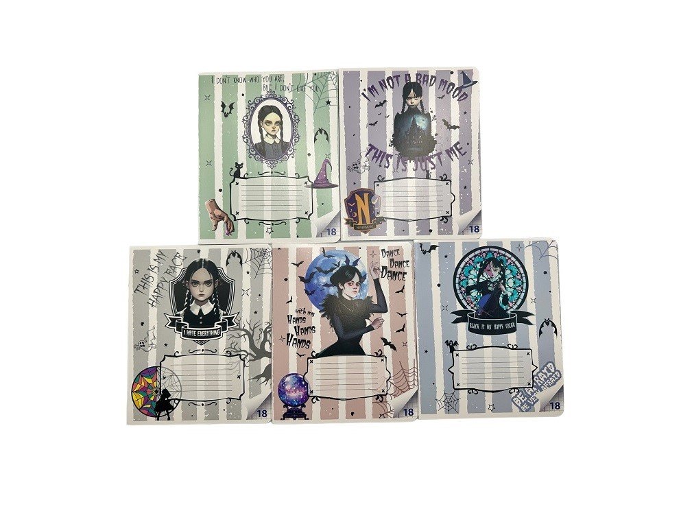 Тетрадь в клетку Centrum, "Вэнсдэй коллаж", 18 листов, в ассортименте