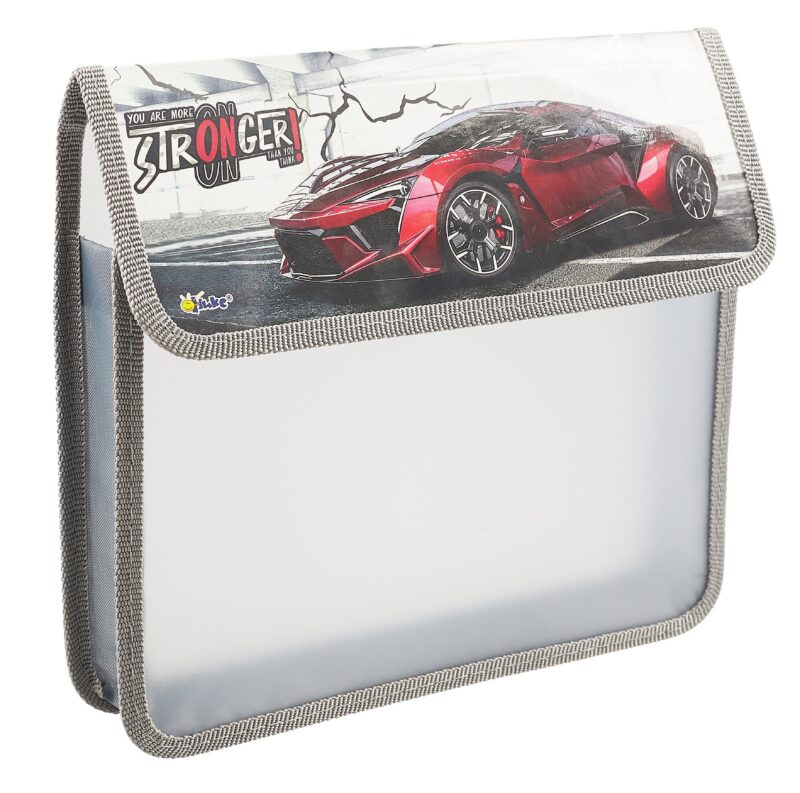 Папка для тетрадей А5 "Красное автот" липучка, Оникс