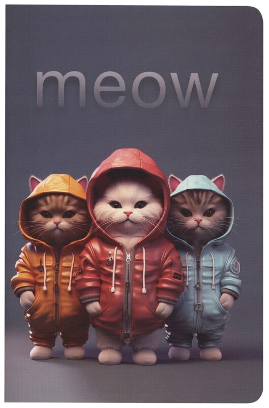 Тетрадь в клетку Kairui, "Коты в комбинезонах", 32 листа