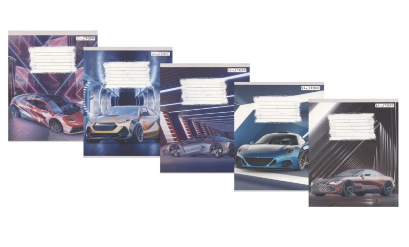 Тетрадь в клетку Listoff, "Суперкары", 18 листов, в ассортименте