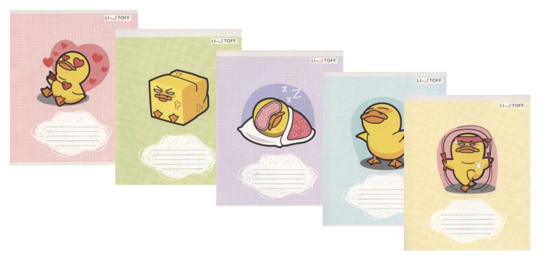 Тетрадь в клетку Listoff, "Утиные истории", 24 листа, в ассортименте