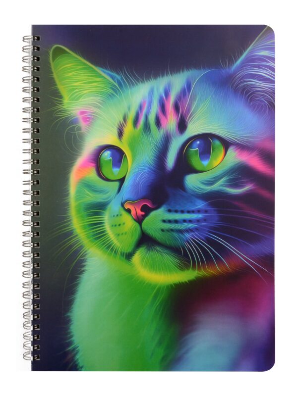 Тетрадь в клетку Listoff, "Яркий кот", А4, 100 листов