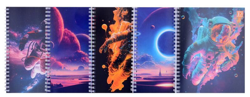 Тетрадь в клетку Listoff, "Космос", 96 листов, в ассортименте