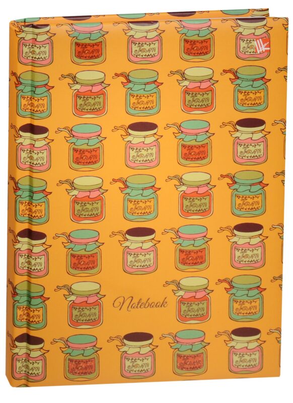 Книга для записей А5- 80л "Орнамент. Чудесные баночки" 7БЦ, с поролоном, выб.лак, мат.лам., блестки, Listoff