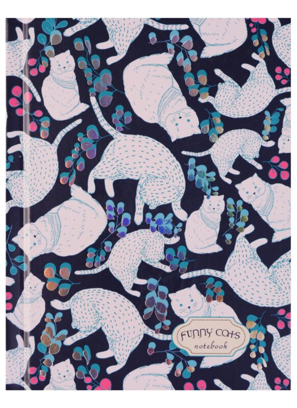 Записная книжка А6 96 листов "Орнамент. Кошки"