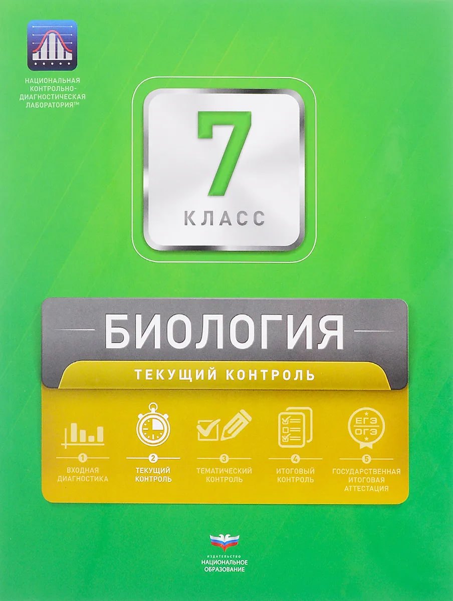 НКДЛ. Биология. 7 кл. Текущий контроль. + вкладыш.