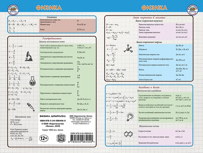 Физика Шпаргалка