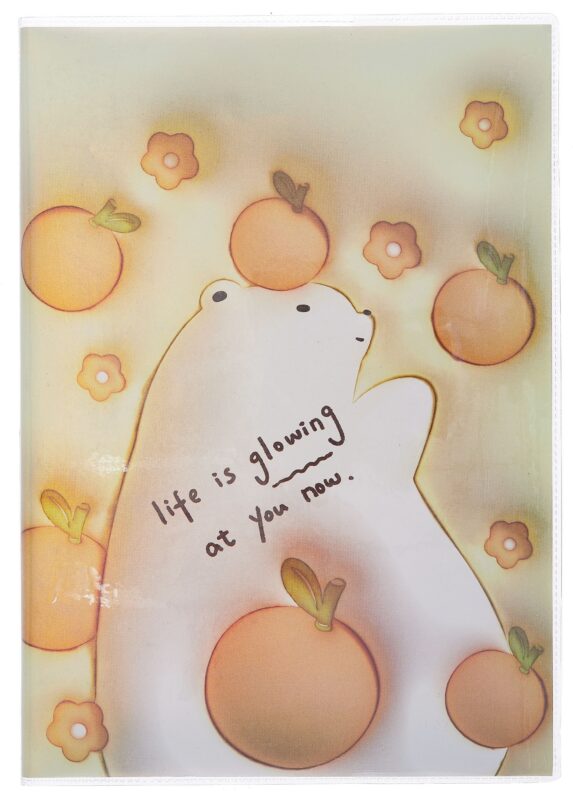 Книга для записей А5 68 листов в линейку, "Мишка 3D", в ассортименте