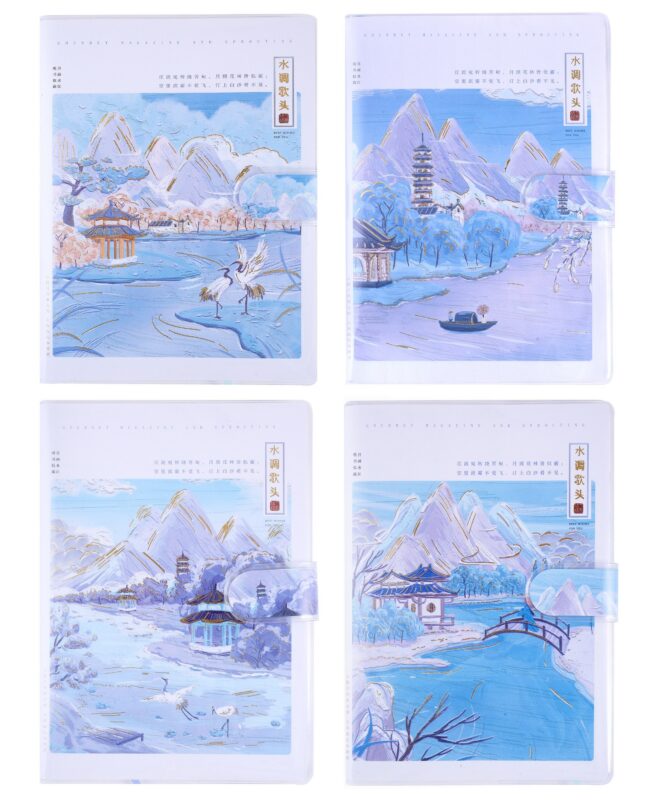 Записная книжка в линейку "Winter scenery", А5, 68 листов, с магнитной застежкой, в ассортименте