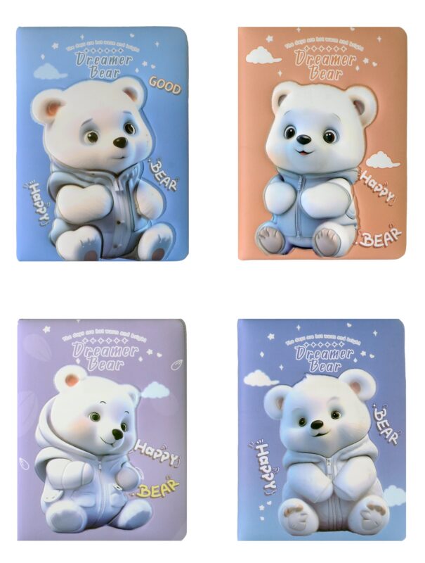 Записная книжка А6 96 листов, "Мишки 3D", в ассортименте