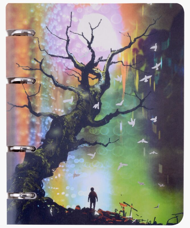 Тетрадь на кольцах в клетку Listoff, "Под луной", 100 листов