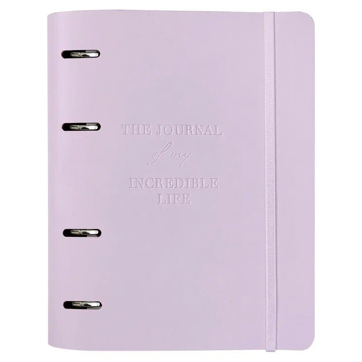 Тетрадь на кольцах в клетку Infolio, Journal, 120 листов, сиреневая