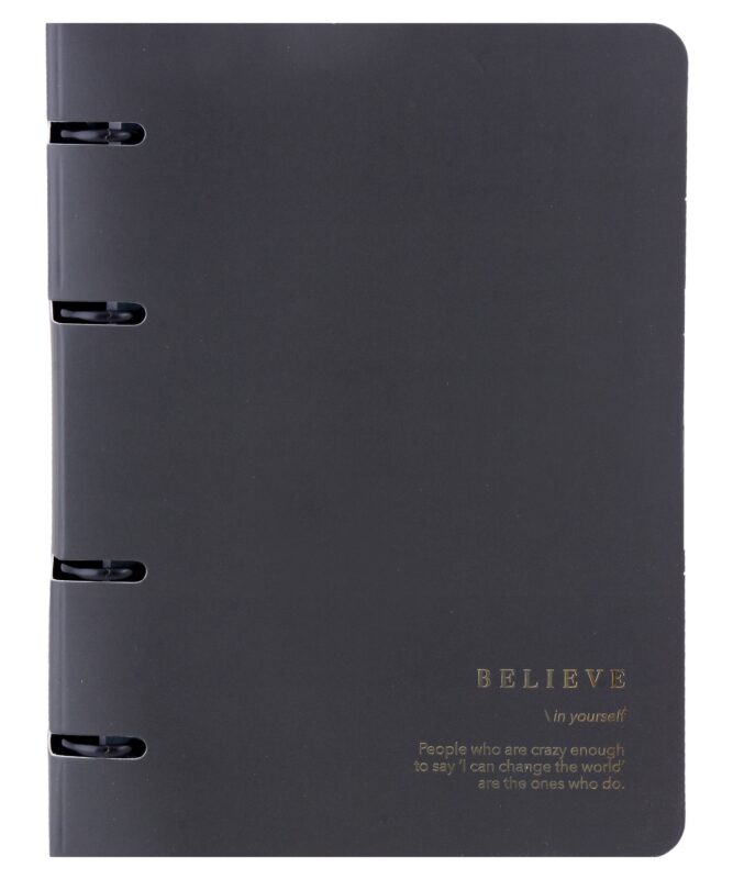 Тетрадь на кольцах в клетку Be Smart, Believe, 120 листов