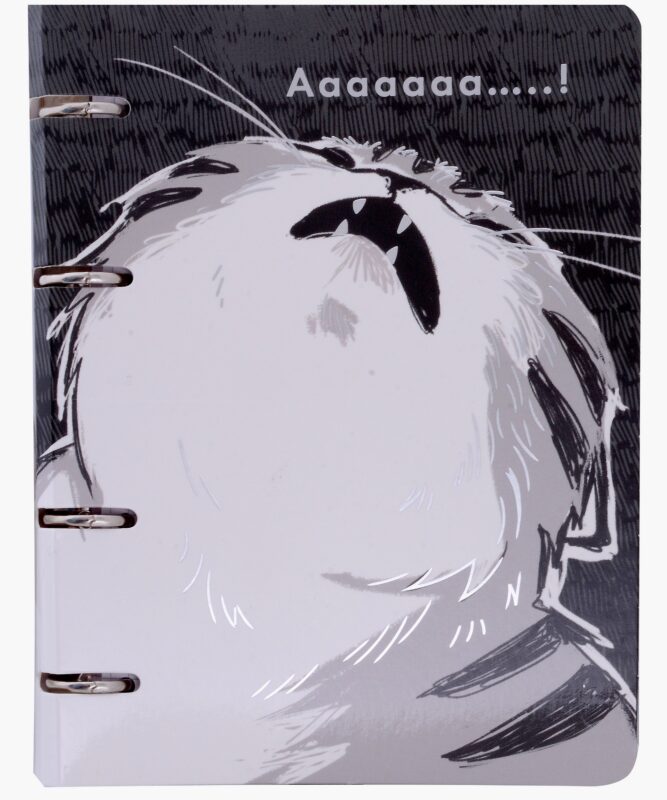 Тетрадь на кольцах в клетку Listoff, "Монохромные котики (Эксклюзив)", 100 листов