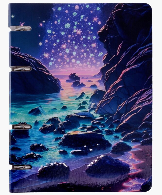 Тетрадь на кольцах в клетку Listoff, "Южное небо", 100 листов