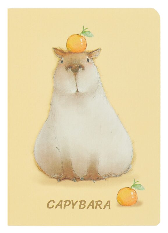 Записная книжка А7 30 листов в клетку, "Чувиляева. Capybara", сшивка