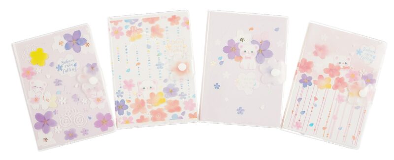 Книга для записей А5 112 листов, нелинованная, "Сакура", кнопка, в ассортименте