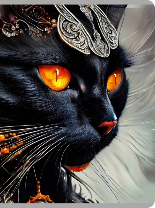 Тетрадь в клетку Listoff, "Фантастическая кошка", А4, 80 листов