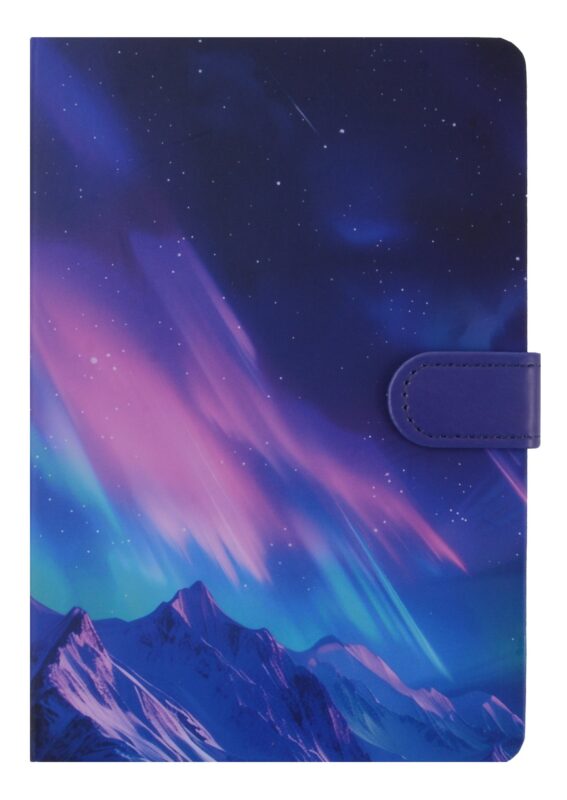 Книга для записей А5 112л "Северное сияние" с магнитной застежкой