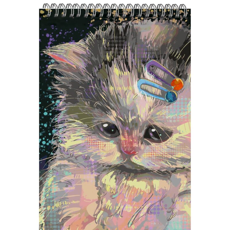 Блокнот А5 60л кл. "Милый котик (Эксклюзив)" гребень, мел.картон