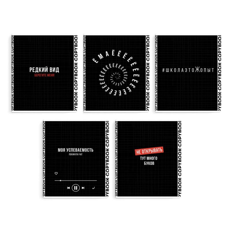 Тетрадь в клетку Феникс+, "Фразы с характером", 96 листов, в ассортименте