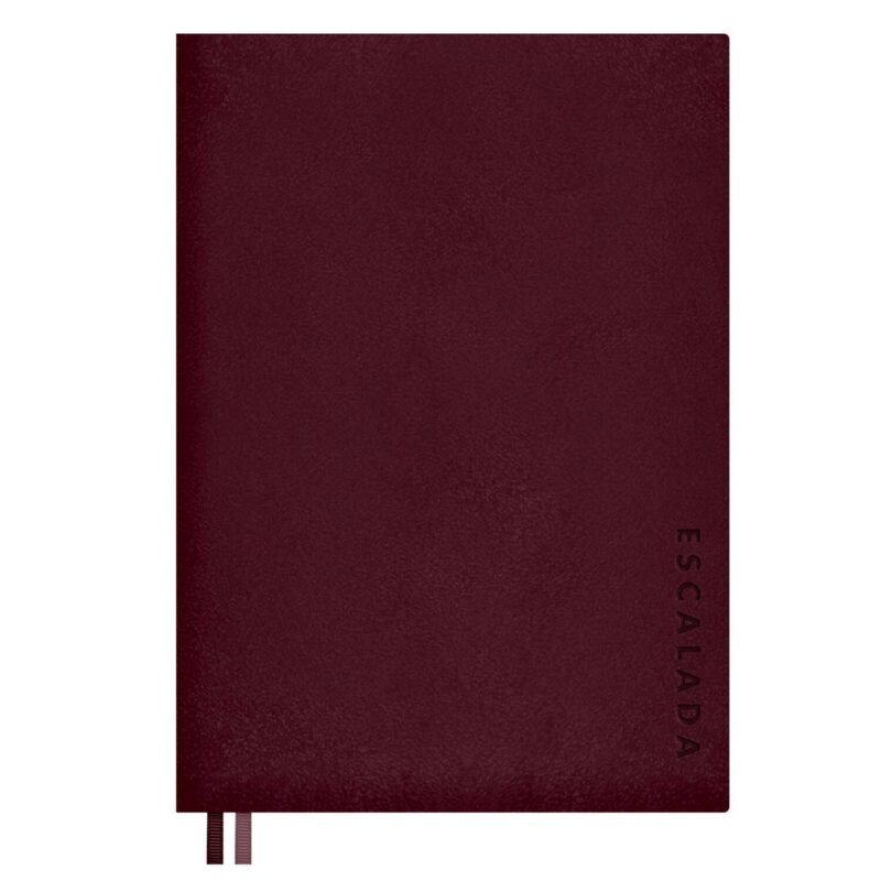 Ежедневник недат. А4 160л "Тиволи" бордовый, кожзам, мягк.переплёт, пантон.срез, блинтовое тиснение, офсет, ляссе