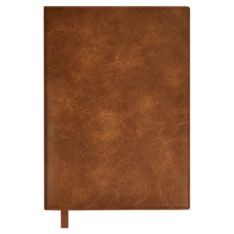 Ежедневник недат. А5+ 160л 175*245 "Шеврет" коричневый, кожзам, мягк.переплет, блинтовое тиснение, офсет, ляссе из иск.кожи, подар.упаковка