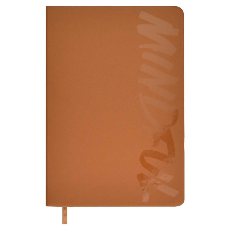 Ежедневник недат. А5 160л "Софт-тач" коричневый, кожзам, тв.переплет, декор УФ лак, офсет, ляссе