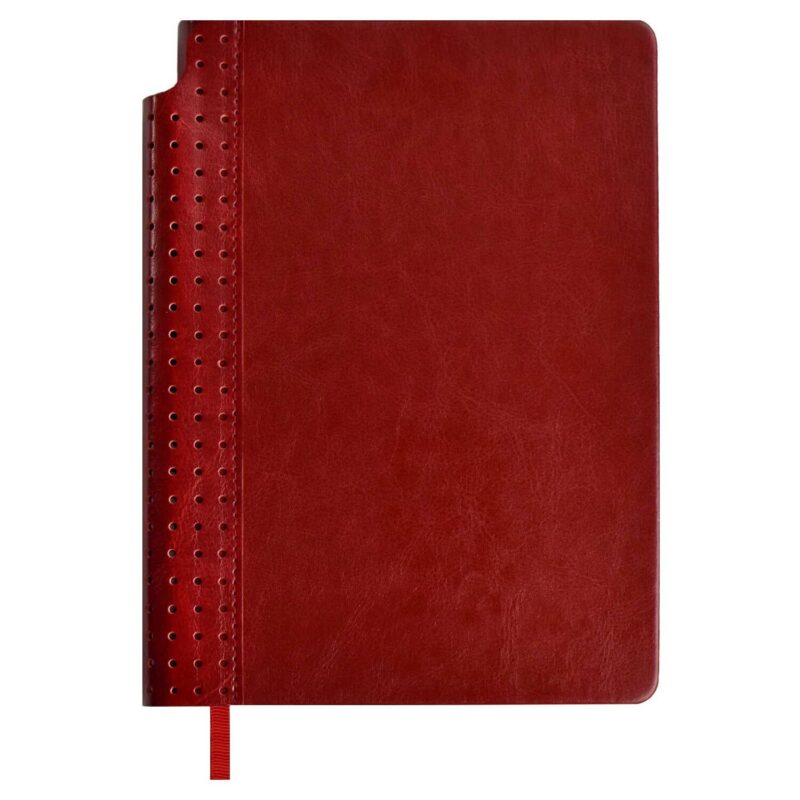 Ежедневник недат. А5 160л "Сариф" бордовый, кожзам, тв.переплет, место для ручки, офсет, ляссе