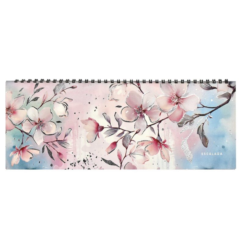 Планинг недат. 64л. "Наппа. Сакура" кожзам, мягк.преплет, тиснение фольгой, офсет, полускр.евроспираль