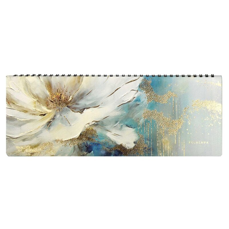 Планинг недат. 64л. "Наппа. Цветок" кожзам, мягк.преплет, тиснение фольгой, офсет, полускр.евроспираль