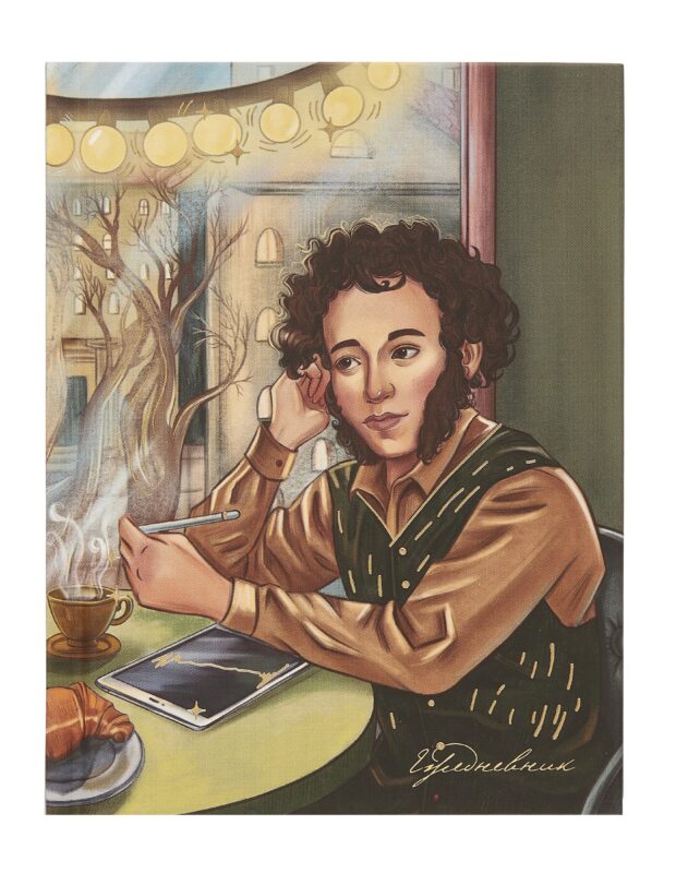 Ежедневник недат. А6+ 112л "Пушкин (Эксклюзив)" 7БЦ, мат.лам, тисн.фольгой, офсет