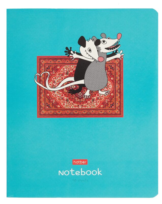 Тетрадь 48л кл. "На ковре" скоба, скругл.углы, ассорти