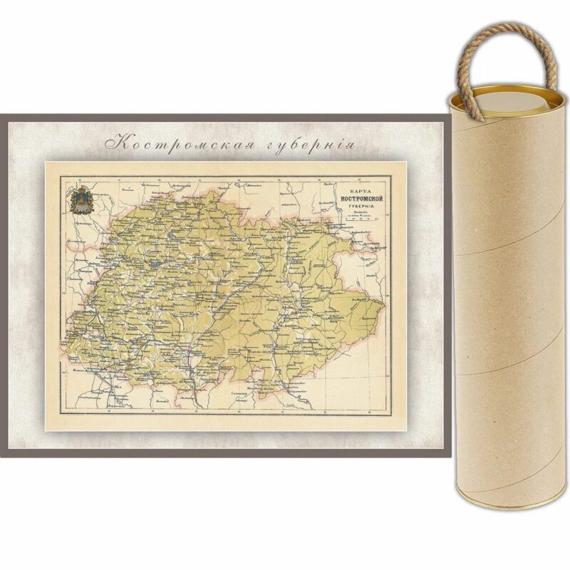 РетроКарта "Костромская губерния", состояние на 1895 год