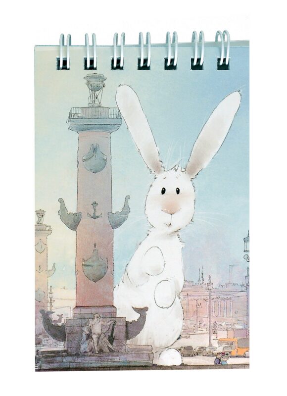 Блокнот А7 60л кл. СПб "Чувиляева. Тома на Стрелке" спираль, УФ лак