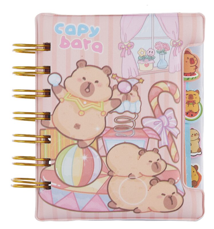 Записная книжка А6- 60 листов, линейка, "Капибара", в ассортименте