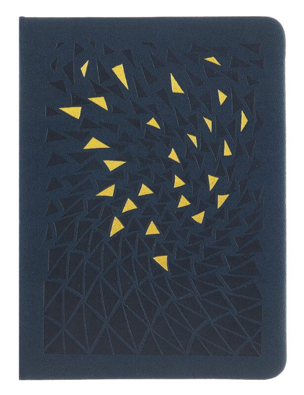 Записная книжка А6 80л кл. "GALLERY. Ночной (NEW)" иск.кожа с поролоном, термотиснение, ляссе, скругл.углы, инд.уп.