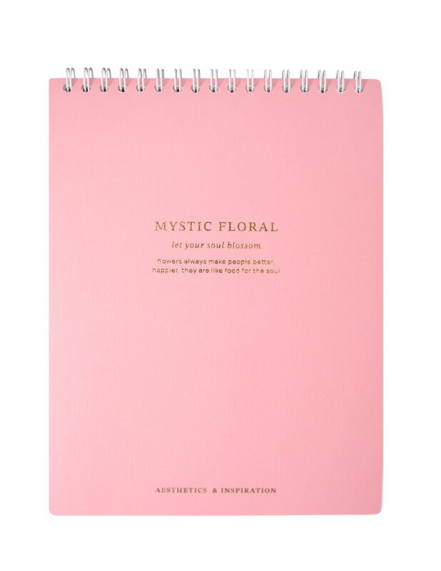 Блокнот А5, 80 листов в точку, "Blossom", белый, на спирали