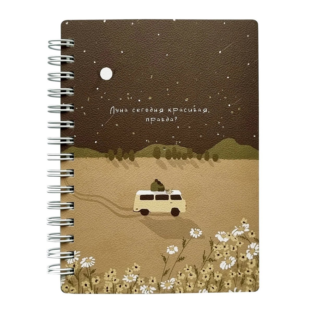 Записная книжка А6 120л кл. "Soul", звездопад, карт.обл., спираль, ламинация, микротекстурирование, тиснение золотой фольгой