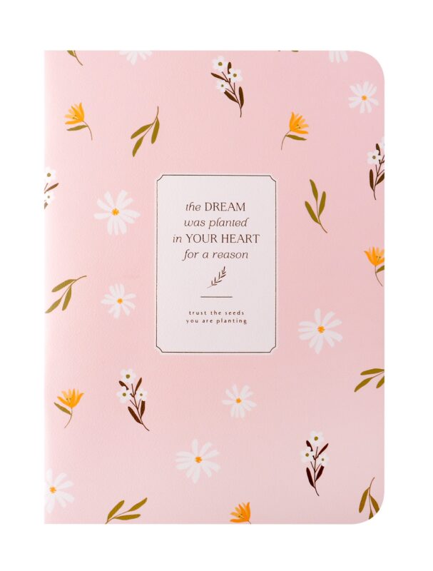 Тетрадь в клетку "April", 48 листов, скрепка, розовый